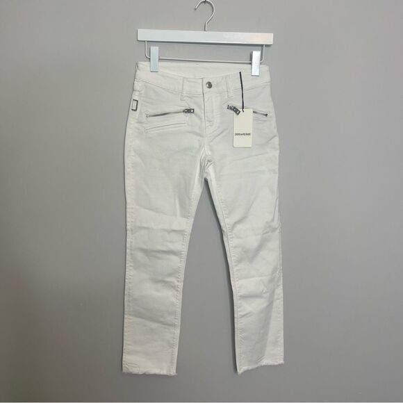 ZADIG & VOLTAIRE Ava White Denim Jeans New - Picture 6 of 11
